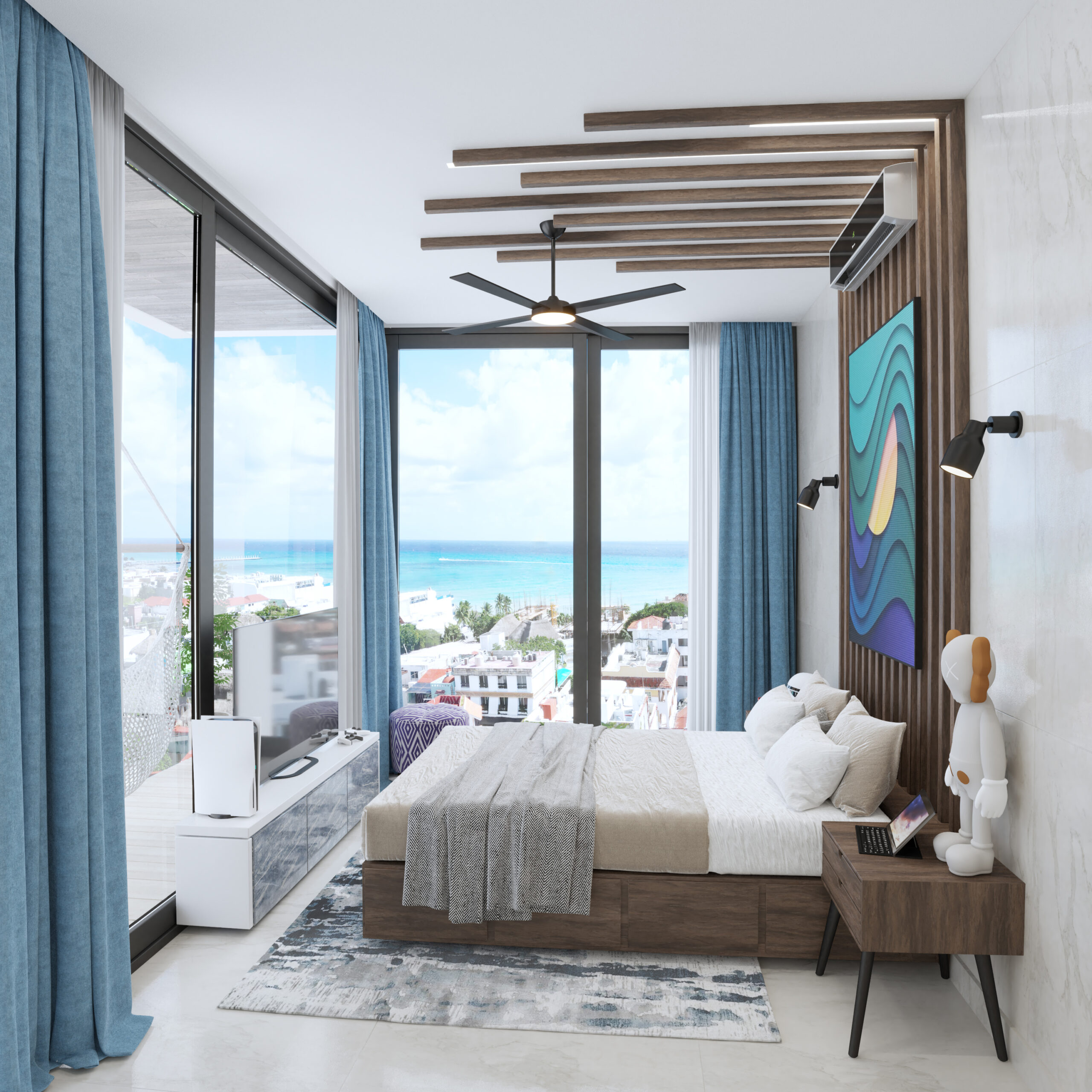 Recamara-vista-al-mar-en-departamento-2-recamaras-1